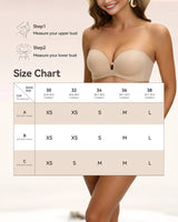 Front Clasp Strapless Push-Up Bra