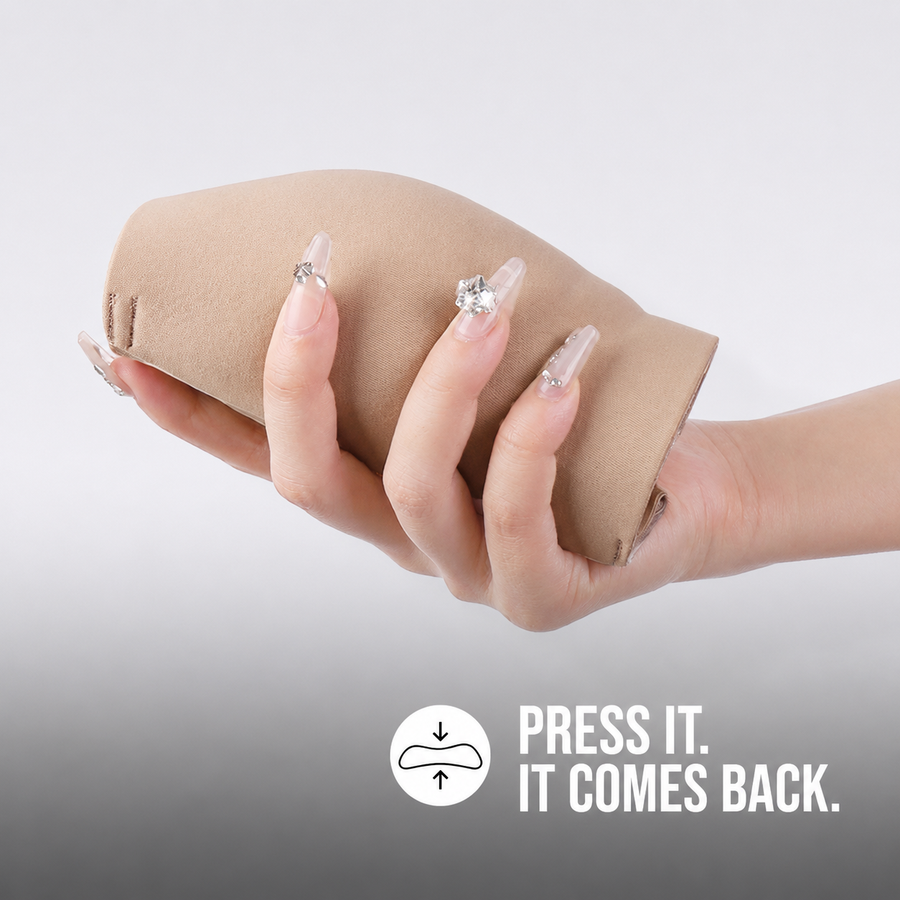 No wires. No straps. Nothing fighting the neckline.