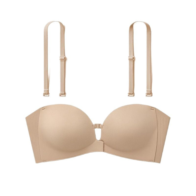Front Clasp Strapless Push-Up Bra