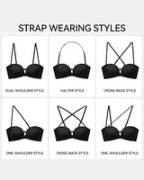 Front Clasp Strapless Push-Up Bra
