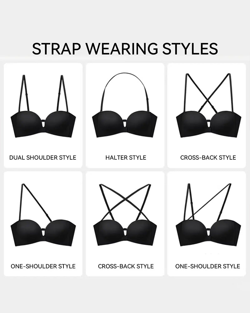 Front Clasp Strapless Push-Up Bra