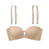 Front Clasp Strapless Push-Up Bra
