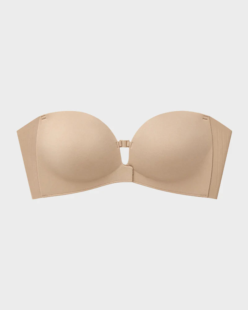 Front Clasp Strapless Push-Up Bra